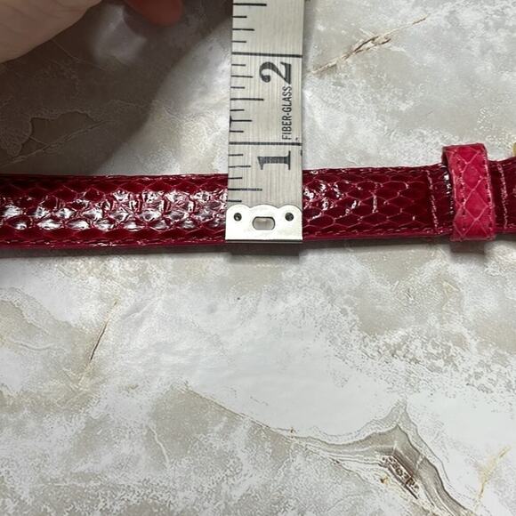 Vintage red snakeskin belt